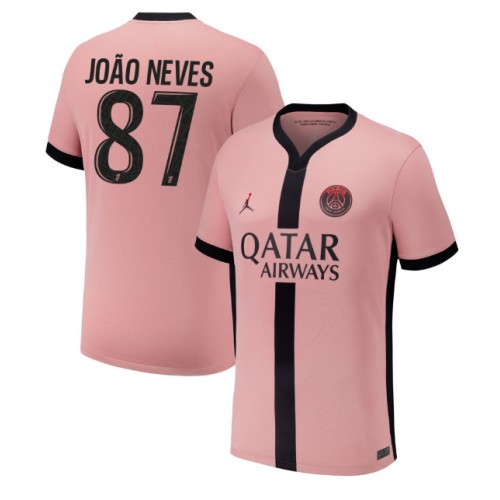 Dres Paris Saint-Germain Joao Neves #87 Rezervni 2024-25 Kratak Rukav